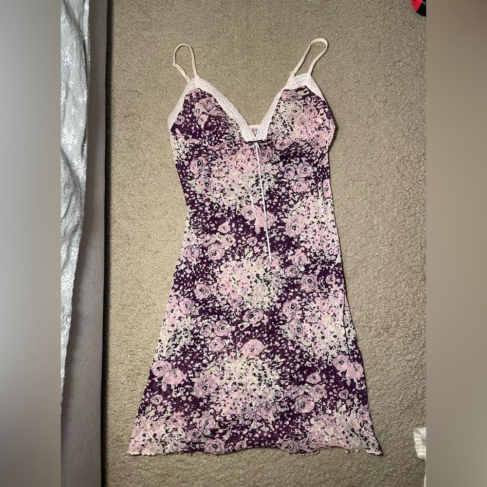 DKNY 🩷💜 mesh lingerie Night dress in floral